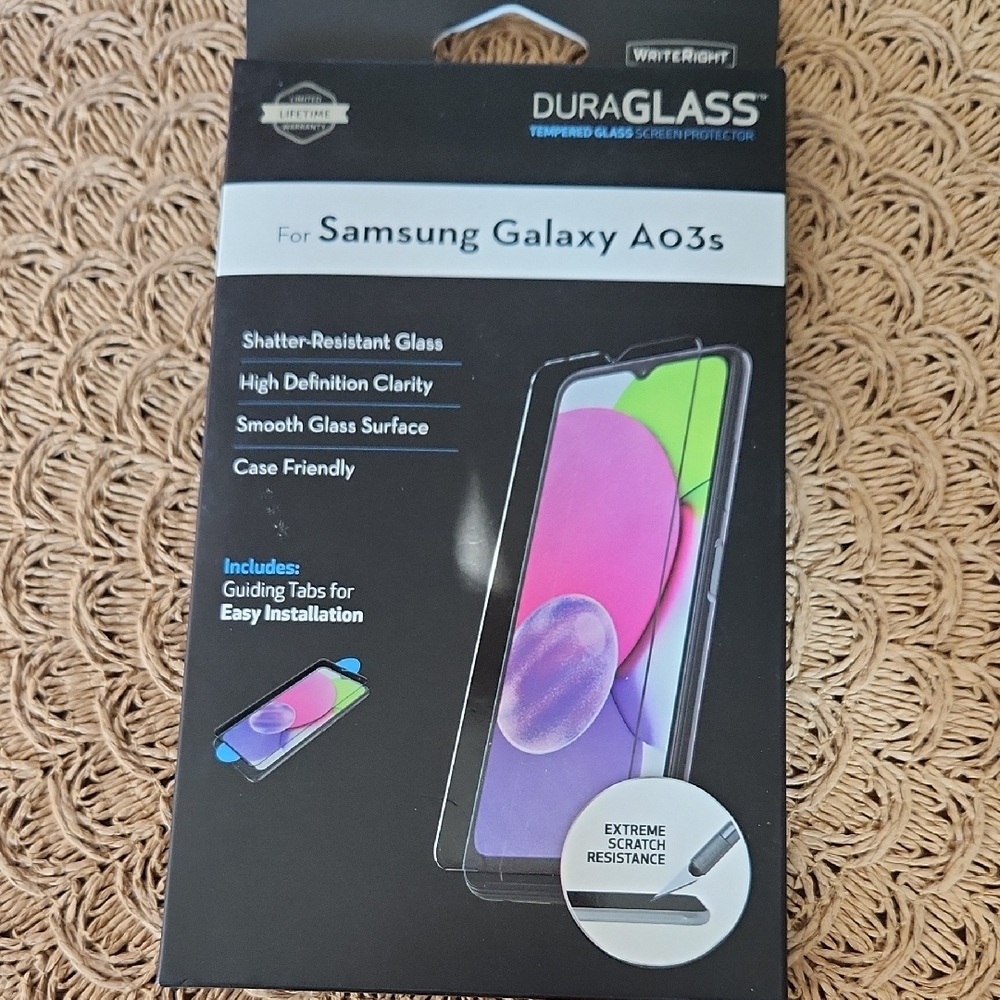 Samsung Galaxy A03s Tempered Glass Screen Protector -New Unopened